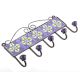 Purple Yellow Floral Tiles Hooks